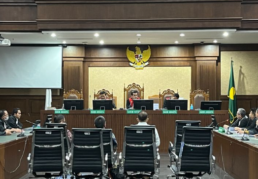 Pengadilan Negeri Jakarta Selatan menggelar sidang pendahuluan untuk menyimpulkan penyidikan empat pihak dalam kasus BTS 4G Kominfo
