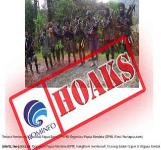 5 Anggota TNI yang Diklaim OPM gugur adalah Hoaks